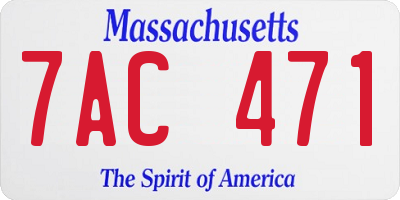 MA license plate 7AC471