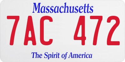 MA license plate 7AC472
