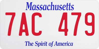 MA license plate 7AC479