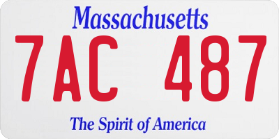 MA license plate 7AC487