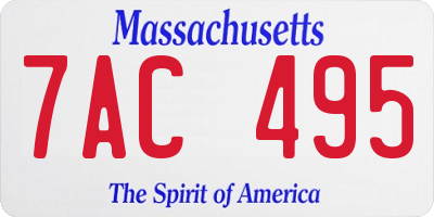 MA license plate 7AC495