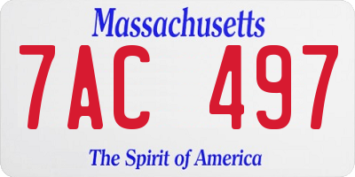 MA license plate 7AC497