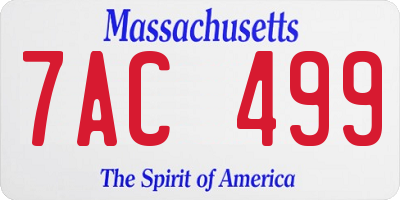 MA license plate 7AC499