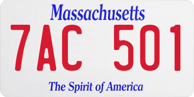 MA license plate 7AC501