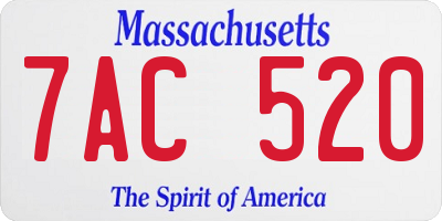 MA license plate 7AC520