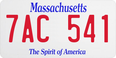 MA license plate 7AC541