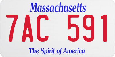 MA license plate 7AC591