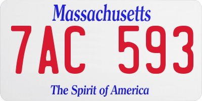 MA license plate 7AC593