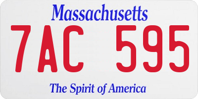 MA license plate 7AC595