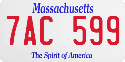 MA license plate 7AC599
