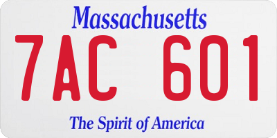 MA license plate 7AC601