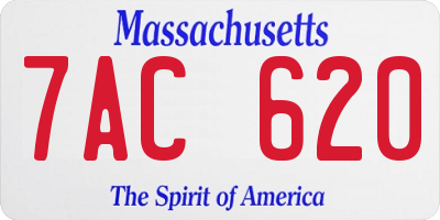 MA license plate 7AC620