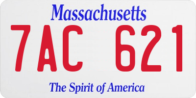 MA license plate 7AC621