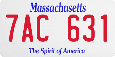 MA license plate 7AC631