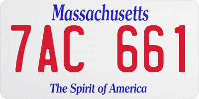 MA license plate 7AC661