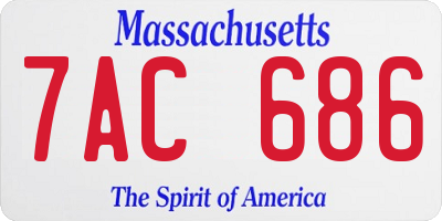 MA license plate 7AC686