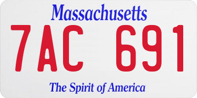 MA license plate 7AC691