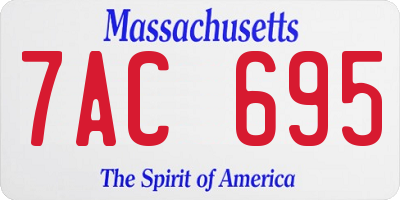 MA license plate 7AC695