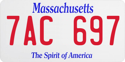 MA license plate 7AC697
