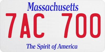 MA license plate 7AC700