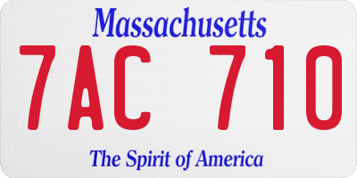 MA license plate 7AC710