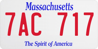 MA license plate 7AC717