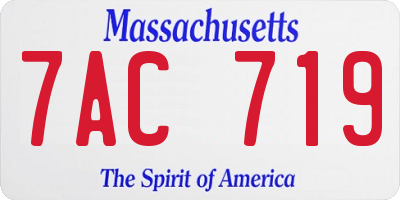 MA license plate 7AC719