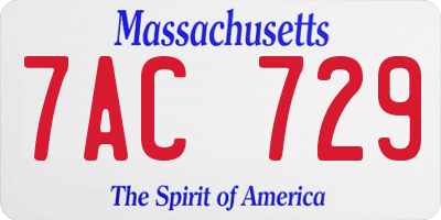 MA license plate 7AC729