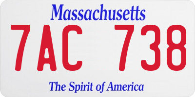 MA license plate 7AC738