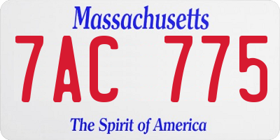 MA license plate 7AC775