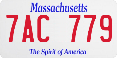 MA license plate 7AC779