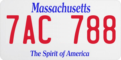 MA license plate 7AC788