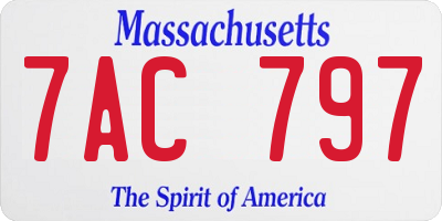 MA license plate 7AC797