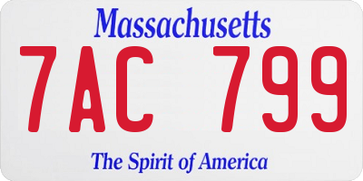 MA license plate 7AC799