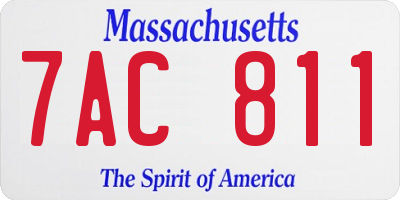 MA license plate 7AC811