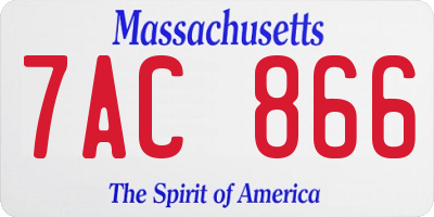 MA license plate 7AC866