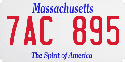 MA license plate 7AC895