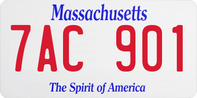 MA license plate 7AC901