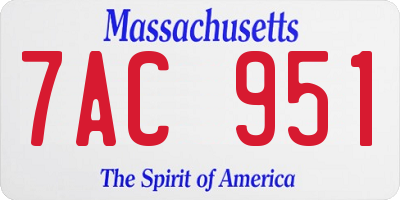 MA license plate 7AC951