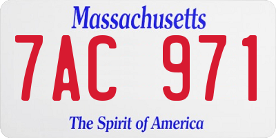 MA license plate 7AC971