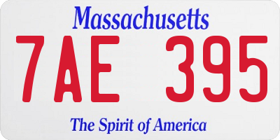 MA license plate 7AE395