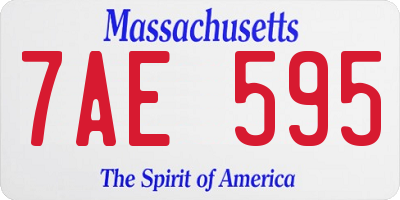 MA license plate 7AE595