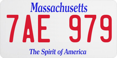MA license plate 7AE979