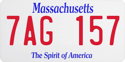 MA license plate 7AG157