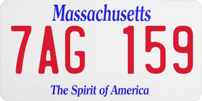 MA license plate 7AG159