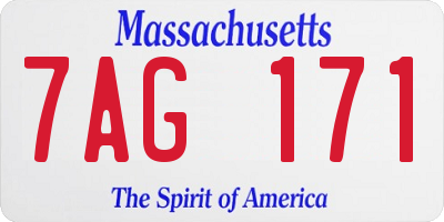 MA license plate 7AG171