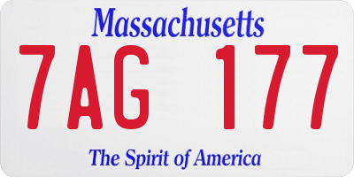 MA license plate 7AG177