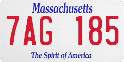 MA license plate 7AG185