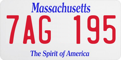 MA license plate 7AG195