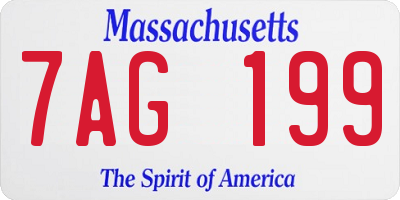 MA license plate 7AG199